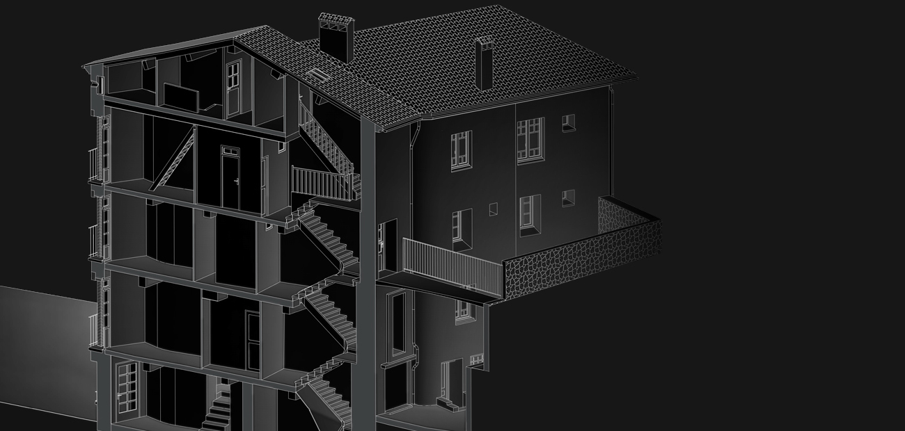 Plan de coupe 3D pour une rénovation d'habitat